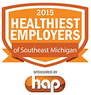 2015 healthiest employers of southeast Michigan. Sponsored by HAP
